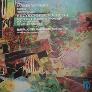 Iannis Xenakis / Buffalo Philharmonic Orchestra, De Natura Sonoris (LP, Gat)