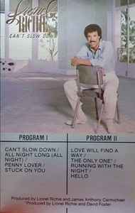 Lionel Richie - Can't Slow Down (Cass, Album, Dol)