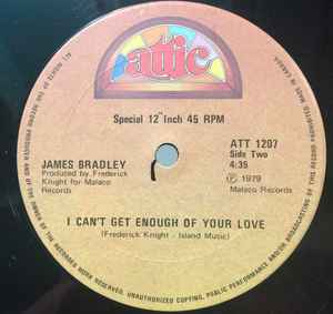 James Bradley - I'm In Too Deep / I Can't Get Enough Of Your Love (12")