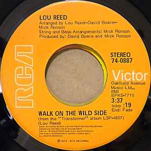 Lou Reed - Walk On The Wild Side (7", Single)