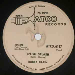 Bobby Darin - Splish Splash (Shellac, 10", Single)